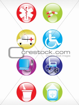 vector medical icon series web 2.0 style set_16
