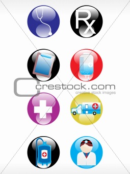 vector medical icon series web 2.0 style set_17