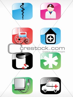 vector medical icon series web 2.0 style set_19