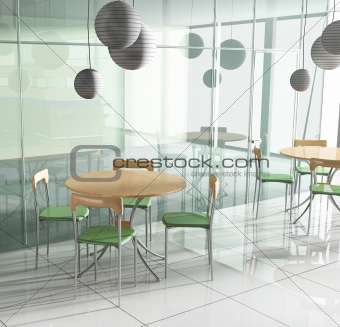 dining table in cafe