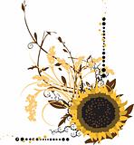 Large Sunflower Vector Illustration