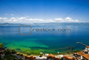 Small fishing village on the Ohrid lake