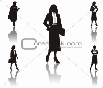 working woman silhouette