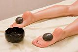 Stone massage in spa