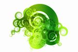 Green Spectrum Color Blend Abstract Design Background
