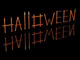 3D the image of a word a Halloween