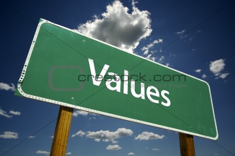 Values Road Sign