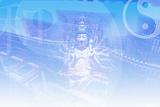 Asian Zen Soothing Abstract Collage Background