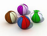 Colored basket-ball
