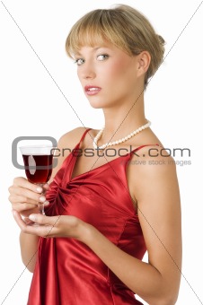 necklace and wine