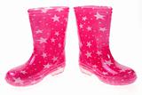 Pink Wellington boots