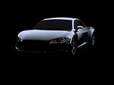 Abstract Audi R8 on black background