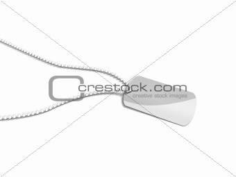 US Army Dog Tag on white background