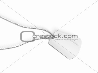 US Army Dog Tag on white background