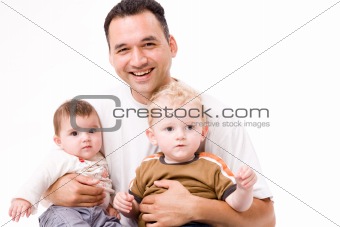 Daddy and his 2 childs