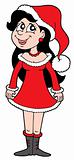 Christmas girl vector illustration