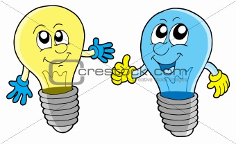 Pair of cute lightbulbs