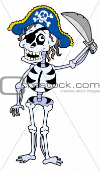 Pirate skeleton with sabre