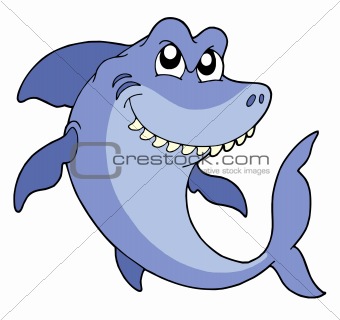 Smiling shark vector illustration