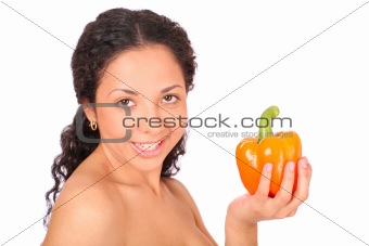 Woman with a pepper!