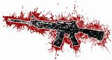 Assault Rifle with Blood Stains