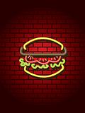 Neon burger sign