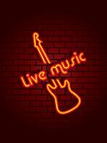 Neon live music sign