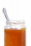 Peach glass jar