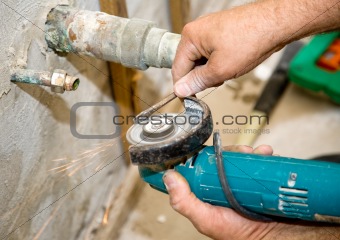 Plumber with Grinder