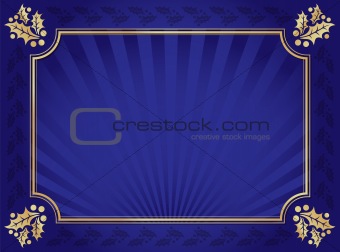 Lustrous Blue Holiday Background.