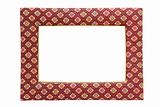 Picture frame made of fabric isolated