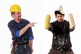 construction worker and house painter