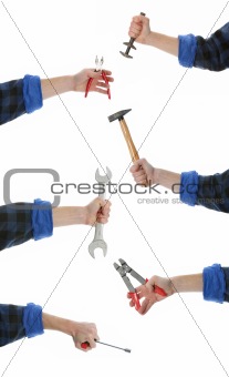 hand and tool 