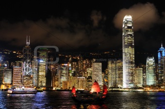 Night scene of Hong Kong cityscape