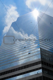 Reflection on skyscraper