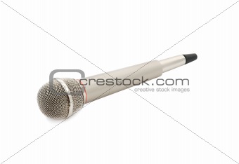 microphone without curly cable in diagonal composition