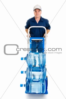Water Delivery on Hand Truck