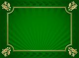 Lustrous Green Holiday Background.