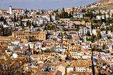 Aerial view of the Spanish town of Granada.