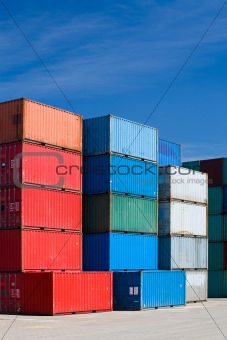 cargo containers at terminal