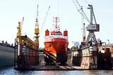 ship in floating dry dock