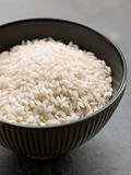 Bowl of uncooked Basmati Rice