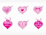 beautifull tag with romantic heart set_13