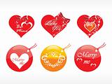 beautifull tag with romantic heart set_14