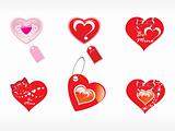 beautifull tag with romantic heart set_15