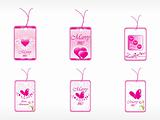 beautifull tag with romantic heart set_5