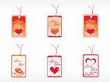 beautifull tag with romantic heart set_6