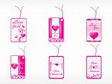 romantic tag with heart logo set_2
