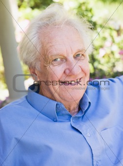 Portrait of senior man relaxing