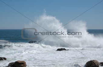 Surf at Bass Rocks